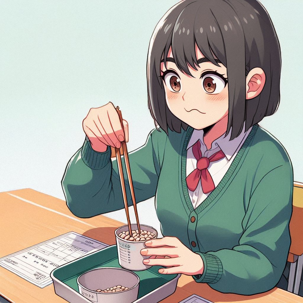 実技試験『お箸を使って豆を移し替える』の画像 京都の看護予備校アルファゼミナール 