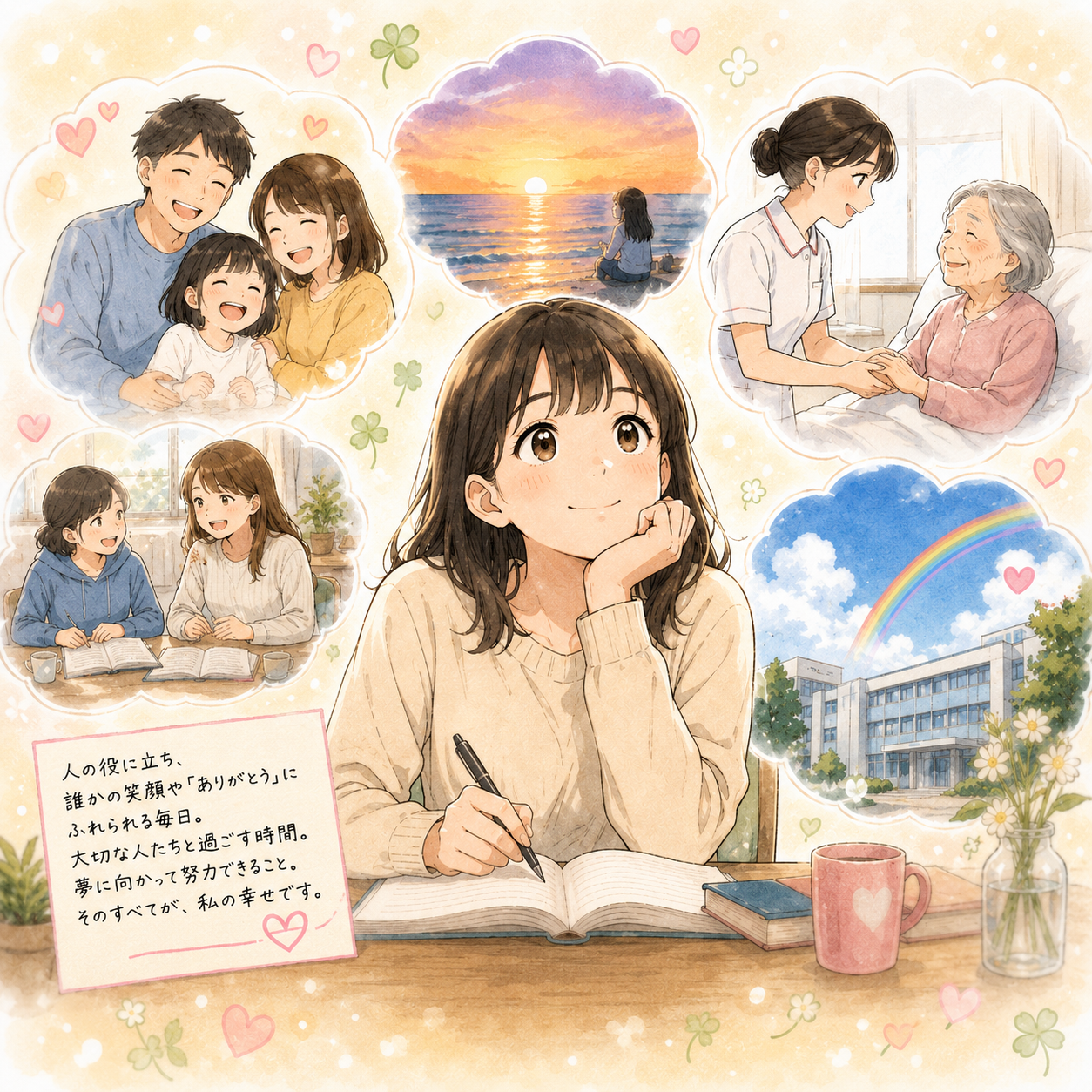 看護大学・看護学校の入試で出た小論文・作文のお題(46)『私の幸せ』